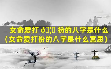 女命爱打 🦋 扮的八字是什么（女命爱打扮的八字是什么意思）
